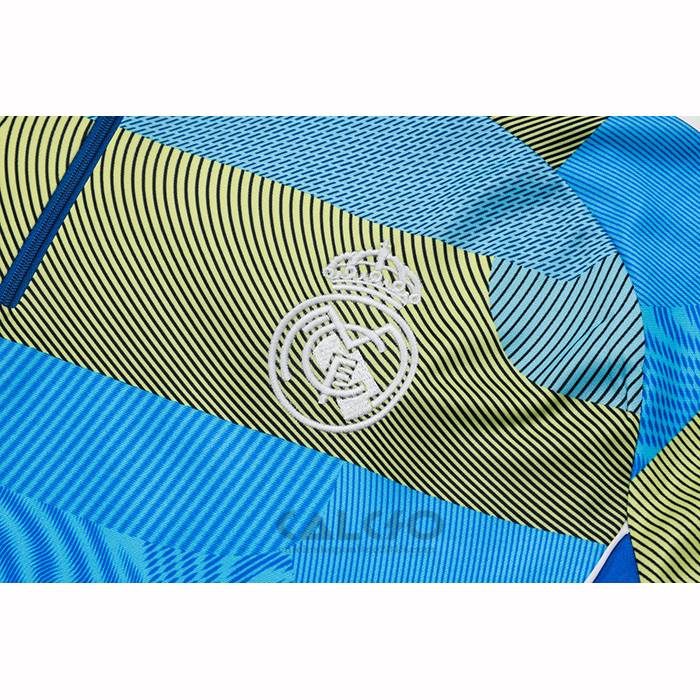 Tuta da Track di Felpa Real Madrid Bambino 2025-2026 Blu Verde